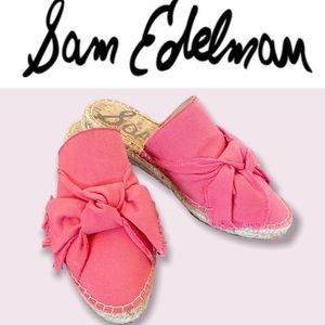 Sam Edelman | “Lydia” Denim Bow Espadrille Mules 🎀